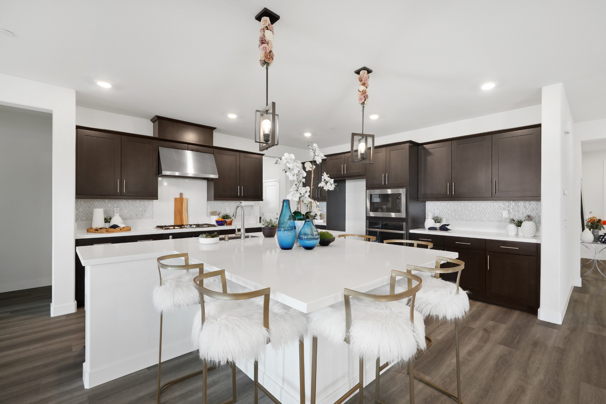 Twilight exterior facade